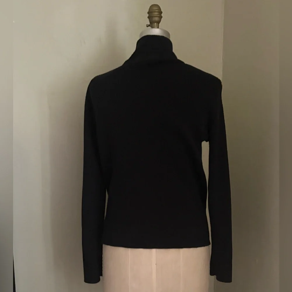 LAUREN RL Stylish Black Jacket with Green and Purple Accents - Picture 4 of 12